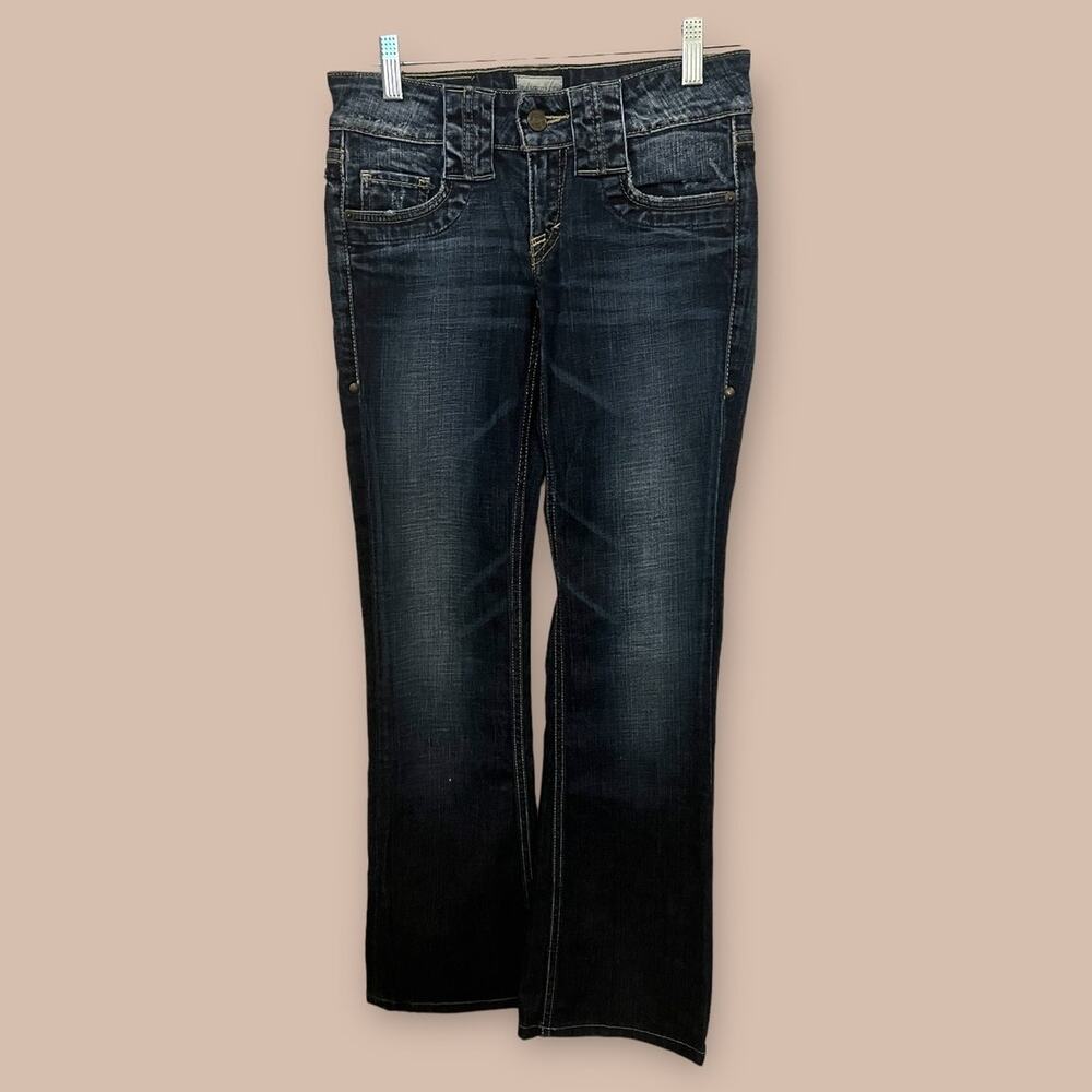 Tavernite Designer So Jeans “Billy” Dark Wash Distressed Boot Cut  25